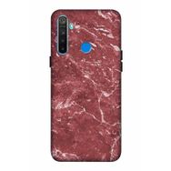 Zipax 2020 Oppo Realme 6 Pro Kırmızı Mermer Baskılı Uyumlu Silikon Kılıf