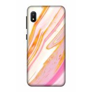 Zipax 2023 Samsung Galaxy A01 Core Pembe Mermer Baskılı Uyumlu Silikon Kılıf