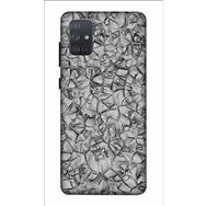 Zipax 8027 Samsung Galaxy A71 Karışık Gri Baskılı Uyumlu Silikon Kılıf