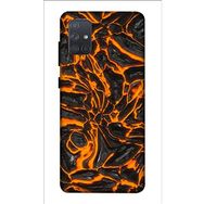 Zipax 8106 Samsung Galaxy A71 Kızıl Mermer Baskılı Uyumlu Silikon Kılıf
