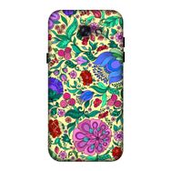 Zipax 8519 Samsung Galaxy A7 2017 Çiçekler Baskılı Uyumlu Silikon Kılıf