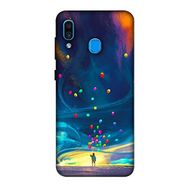 Zipax 8597 Samsung Galaxy A30 Galaksi Balonlar Baskılı Uyumlu Silikon Kılıf