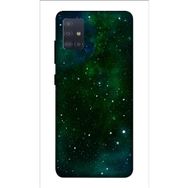 Zipax 8805 Samsung Galaxy A71 Galaksi Yeşil Baskılı Uyumlu Silikon Kılıf