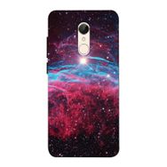 Zipax 8821 Xiaomi Redmi 5 Plus Kızıl Galaksi Baskılı Uyumlu Silikon Kılıf