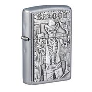 Zippo 207 Saloon Skull Emblem Çakmak