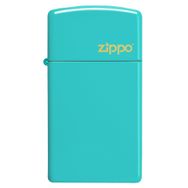 Zippo 49529 Slim Flat Turquoise W Logo Çakmak