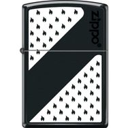 Zippo Black And White Design Çakmak