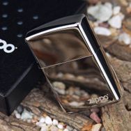 Zippo Çakmak Logo Black İce Buz Siyahı 150Zl