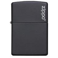 Zippo Orijinal Black Matte Logolu 218ZL Çakmak