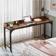 Zizuva 180x40x90 cm Çok Amaçlı Ceviz Tekerlekli Masa