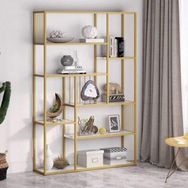 Zizuva Tasarım 120x30 cm Beyaz Gold Dekoratif Kitaplık