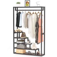 Zizuva Tasarım 180x120x30 cm Ceviz Askılıklı Açık Gardırop