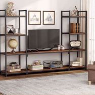 Zizuva Tasarım 230x155x40 cm Modern Kitaplıklı TV Ünitesi