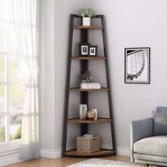 Zizuva Tasarım 60x39 cm Ceviz Çok Amaçlı Köşe Rafı