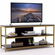 Zizuva Tasarım 80x140x40 cm Gold Ev ve Ofis TV Sehpası
