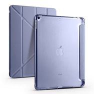 Zore Apple iPad 10.2 8. Nesil Uyumlu Mor Tri Folding Kalem Bölmeli Standlı Kılıf