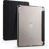 Zore Apple iPad 10.2 8. Nesil Uyumlu Siyah Tri Folding Kalem Bölmeli Standlı Kılıf