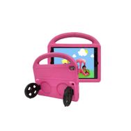 Zore Apple iPad Pro 10.5 7. Nesil Uyumlu Pembe Wheel Car Tekerlek Standlı Tablet Eva Silikon Kılıf