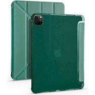 Zore Apple iPad Pro 12.9 2020 4. Nesil Tri Folding Kalem Bölmeli Standlı - Koyu Yeşil Kılıf