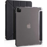 Zore Apple iPad Pro 12.9 2020 Tri Folding Smart With Pen Standlı - Siyah Kılıf