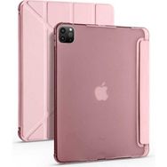 Zore Apple iPad Pro 12.9 2021 5. Nesil Tri Folding Kalem Bölmeli Standlı - Rose Gold Kılıf