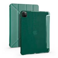 Zore Apple iPad Pro 12.9 2022 M2 Uyumlu Koyu Yeşil Tri Folding Kalem Bölmeli Standlı Kılıf