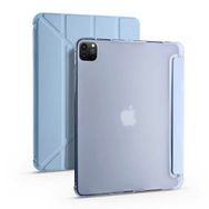 Zore Apple iPad Pro 12.9 2022 M2 Uyumlu Mavi Tri Folding Kalem Bölmeli Standlı Kılıf