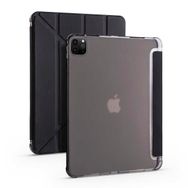 Zore Apple iPad Pro 12.9 2022 M2 Uyumlu Siyah Tri Folding Kalem Bölmeli Standlı Kılıf