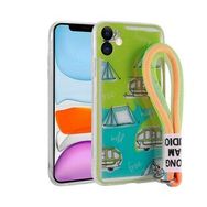 Zore Apple iPhone 11 Desenli El Askılı İpli Astana Silikon Kapak Kılıf