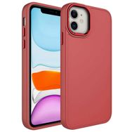 Zore Apple iPhone 11 Metal Çerçeve ve Buton Tasarımlı Silikon Luna Kapak Kılıf