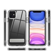 Zore Apple iPhone 11 Standlı Şeffaf Silikon L-Stand Kapak Kılıf