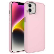 Zore Apple iPhone 12 Metal Çerçeve Buton Tasarımlı Silikon Luna Kapak Kılıf