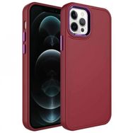 Zore Apple iPhone 12 Pro Max Metal Çerçeve ve Buton Tasarımlı Sert Botox Kapak Kılıf