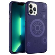 Zore Apple iPhone 12 Pro Max Uyumlu Derin Mor Wireless Şarj Özellikli Desenli Hot Kapak Kılıf