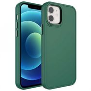 Zore Apple iPhone 12 Pro Metal Çerçeve Buton Tasarımlı Sert Botox Kapak Kılıf