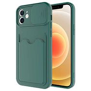 Zore Apple iPhone 12 Uyumlu Koyu Yeşil ​Kartix Kapak Kılıf