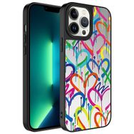 Zore Apple iPhone 13 Pro Max Uyumlu Mirror Kapak Kalp Aynalı Desenli Kamera Korumalı Parlak Kılıf
