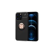 Zore Apple iPhone 13 Pro Max Uyumlu Siyah Rose Gold Ravel Silikon Kapak Kılıf
