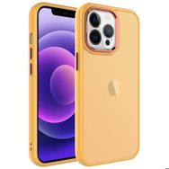 Zore Apple iPhone 13 Pro Uyumlu Turuncu Buzlu Sert PC May Kapak Kılıf