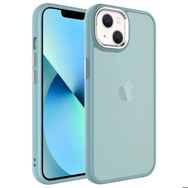 Zore Apple iPhone 13 Uyumlu Mavi Buzlu Sert PC May Kapak Kılıf