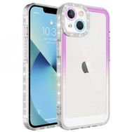 Zore Apple iPhone 14 Plus Simli Renk Geçiş Tasarımlı Lens Korumalı Park Kapak Kılıf