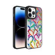 Zore Apple iPhone 14 Pro Aynalı Kalp Desenli Kamera Korumalı Parlak Mirror Kapak Kılıf