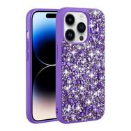 Zore Apple iPhone 14 Pro Max (6.7) Parlak Taşlı Tasarım Zore Linea Kapak Pembe Kılıf