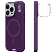 Zore Apple iPhone 14 Pro Max Magsafe Şarj Özellikli Kamera Standlı Youngkit Bitty Cream Kapak Mor Kılıf
