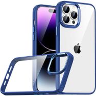 Zore Apple iPhone 14 Pro Max Uyumlu Lacivert Flora Kapak Kılıf