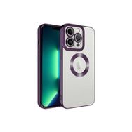 Zore Apple iPhone 14 Pro Uyumlu Derin Mor Kamera Korumalı Logo Gösteren Omega Kapak Kılıf
