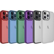 Zore Apple iPhone 14 Pro Uyumlu Derin Mor Kamera Korumalı Transparan Post Kapak Kılıf