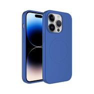 Zore Apple iPhone 14 Pro Uyumlu Mavi Magsafe Wireless Şarj Özellikli Pastel Renk Silikon Plas Kapak Kılıf