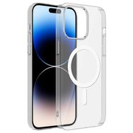 Zore Apple iPhone 14 Pro Wireless Şarj Özellikli Şeffaf Tek Kamera Çerçeveli Porto Kapak Kılıf