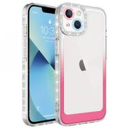 Zore Apple iPhone 14 Simli Renk Geçiş Tasarımlı Lens Korumalı Park Kapak Kılıf